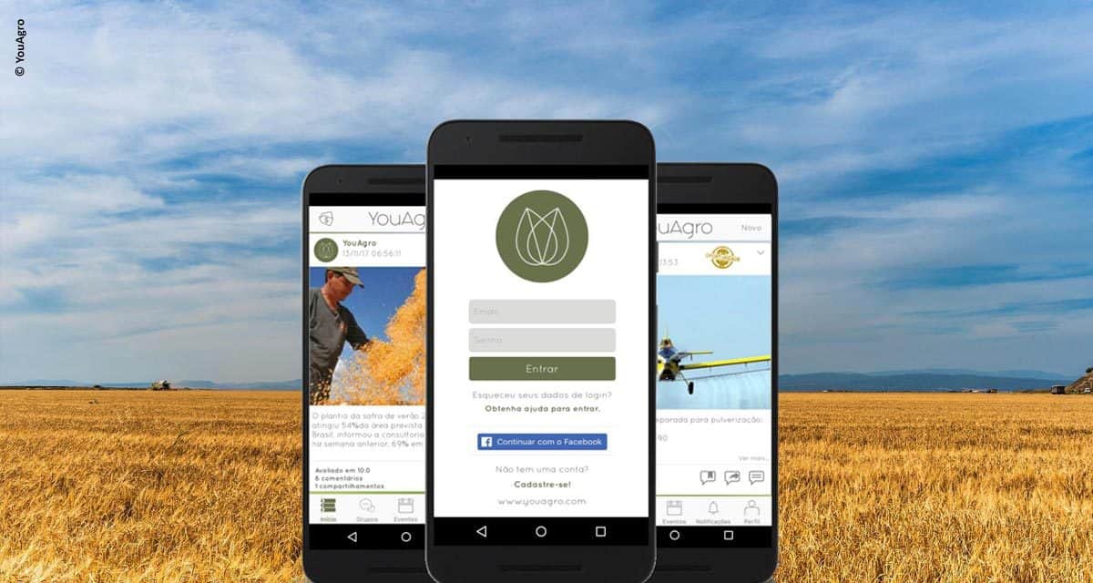 Novo aplicativo social para mundo Agro