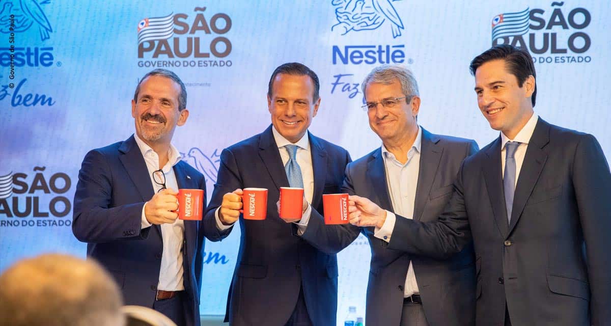 Governo paulista faz parceria com a Nestlé para criação de embalagens sustentáveis e ampliação do agronegócio