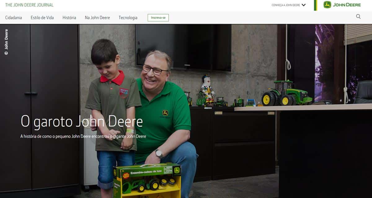 John Deere lança novo portal com histórias e notícias