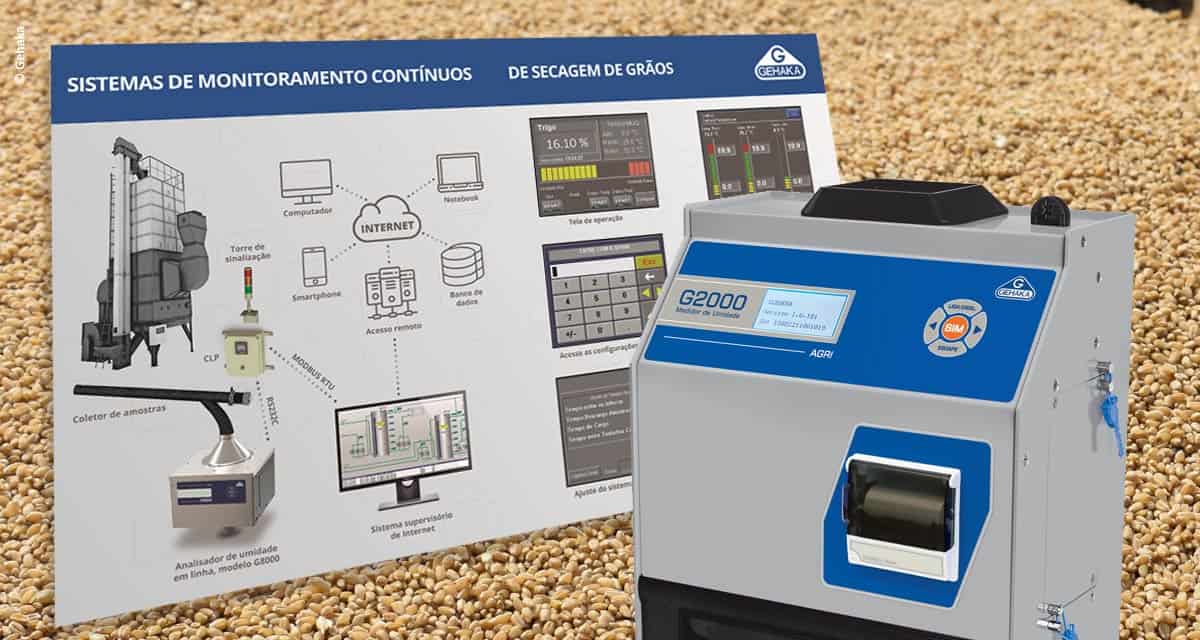 Gehaka apresenta medidores e um sistema automático de monitoramento de umidade de grãos