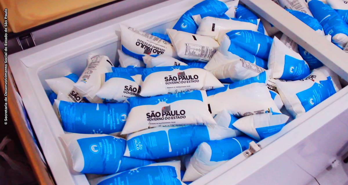 Governo de SP fecha primeiro semestre com mais de 27 milhões de litros de leite pasteurizado distribuídos