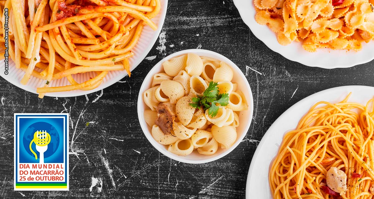 25 de outubro é o Dia Mundial do Macarrão! Alimento está presente em 99,6% dos lares brasileiros