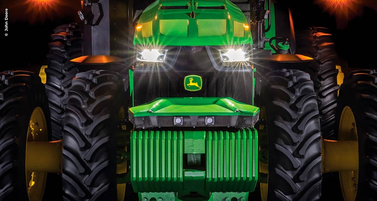 John Deere anuncia trator autônomo na CES 2022