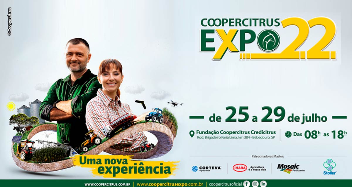 Coopercitrus Expo 2022 ‘Uma Nova Experiência’, de 25 a 29 de julho