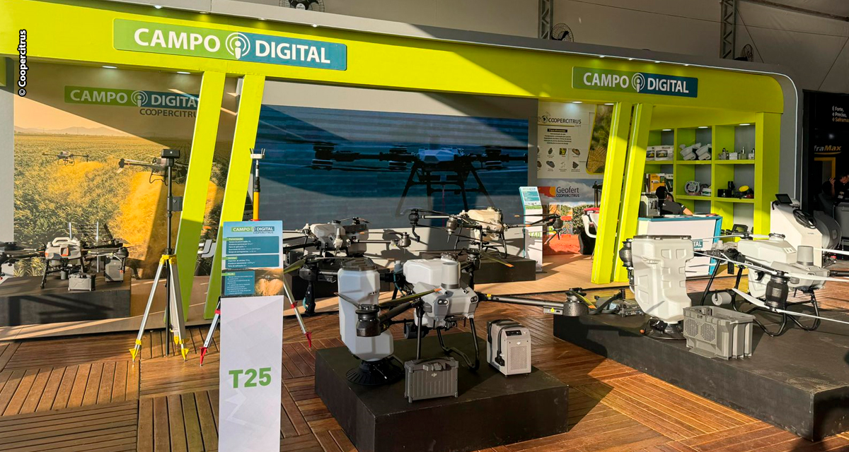 Drones agrícolas e o ecossistema do campo digital: inovação aterrissa na Coopercitrus Expo 2025